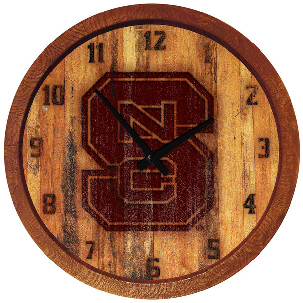 Wooden Barrel Wall Clock - Branded